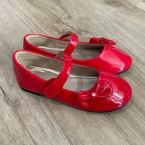Girls Panda Ninja Red Patent Mary Jane’s